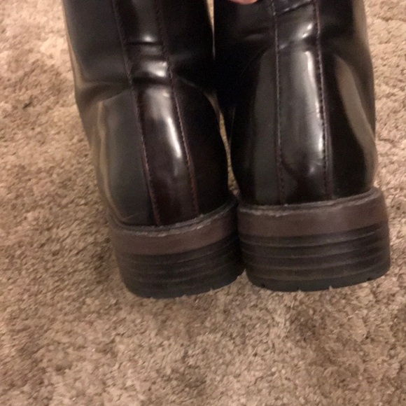 Zara cherry colored combat boots - Picture 2 of 5